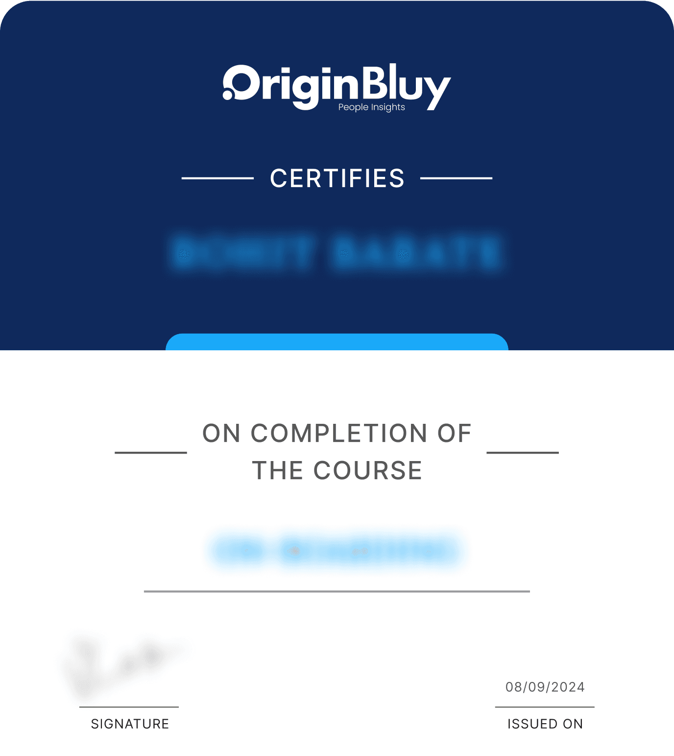 Sample Certificate